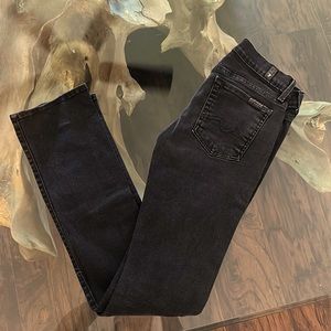 7 For All Mankind, size 27, black petite jeans